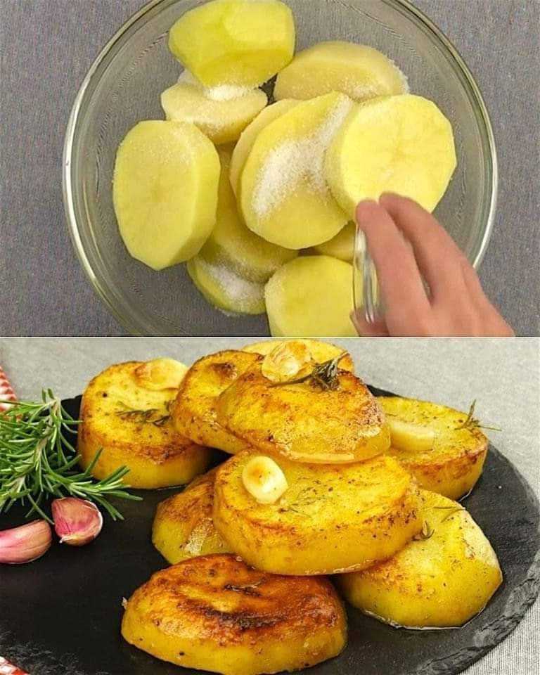 Garlic and Herb Roasted Potato Slices