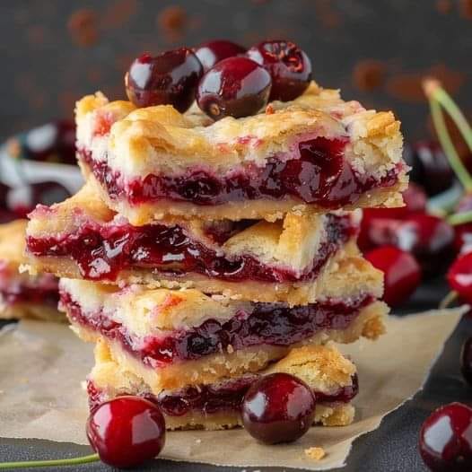 “These bars are simply delicious! I make them every year for my birthday using cherry pie filling. They’re a real crowd-pleaser that’s easy to make and serve!”