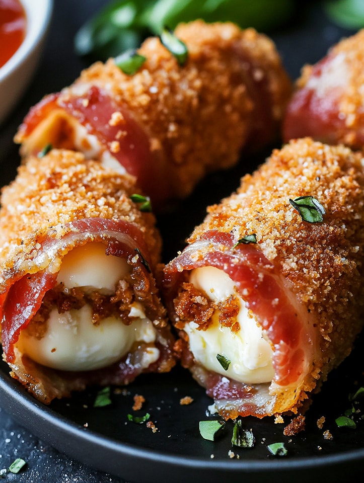 Stuffed Mozzarella Bacon Bombs
