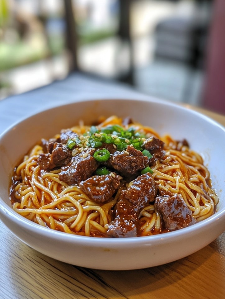 Ultimate Garlic Beef Noodles