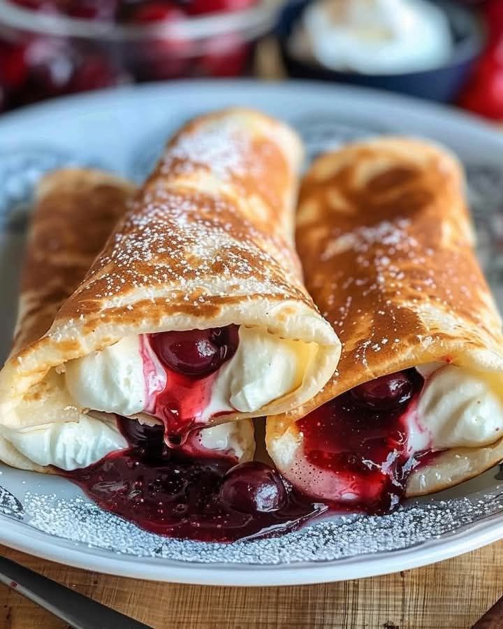 Cherry Cheesecake Chimichangas