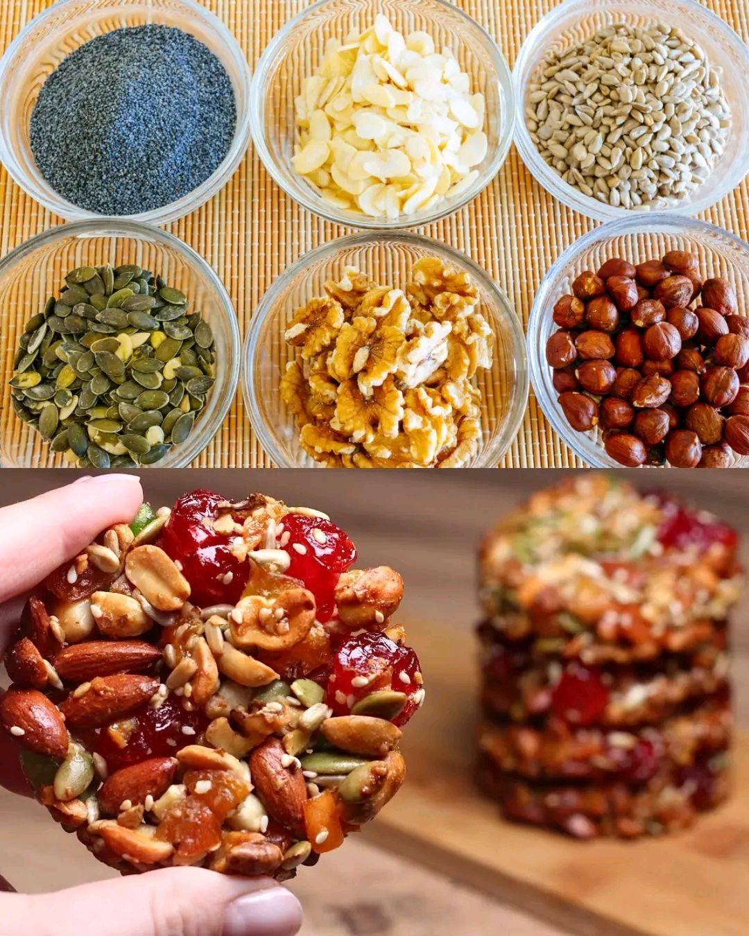 Healthy No-Sugar Nut and Fruit Cookies