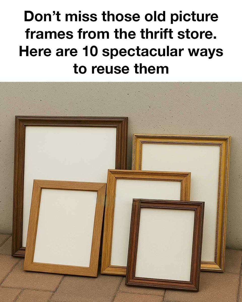 Don’t miss those old picture frames from the thrift store. Here are 10 spectacular ways to reuse them