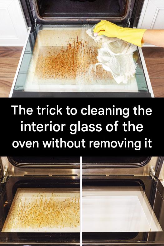 The trick to clean the inner window of the oven without disassembling it