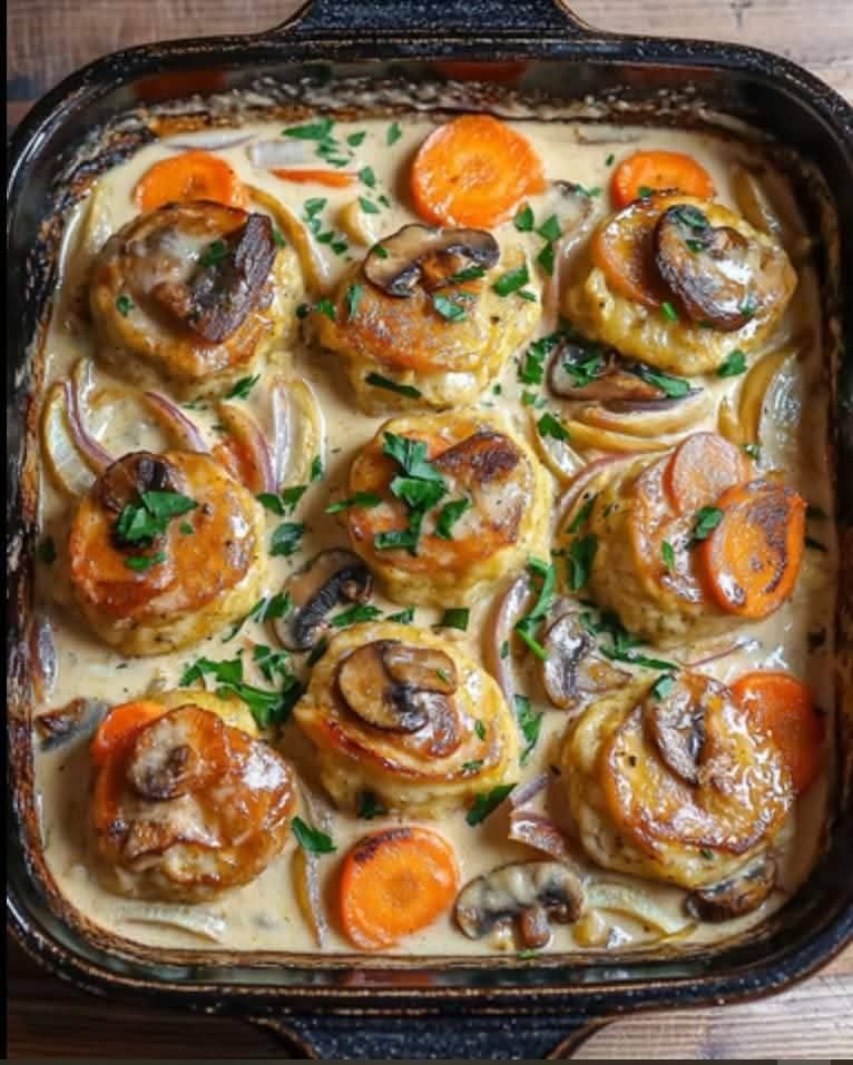 Rolls in a Creamy Blanquette Sauce