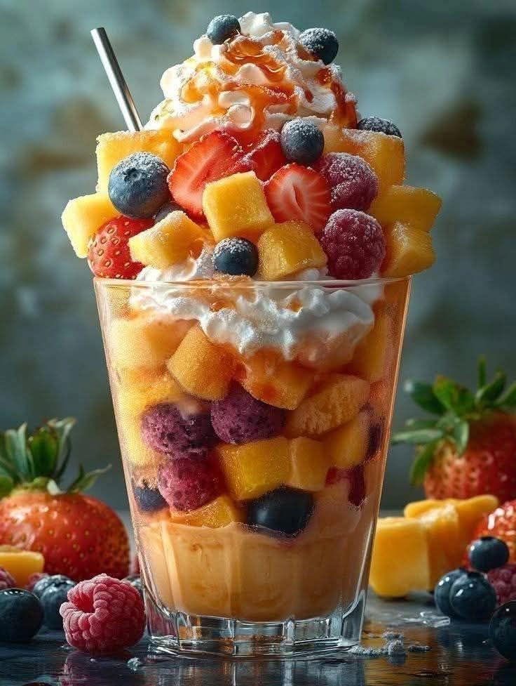 🍓🥭 Tropical Mixed Fruit Parfait