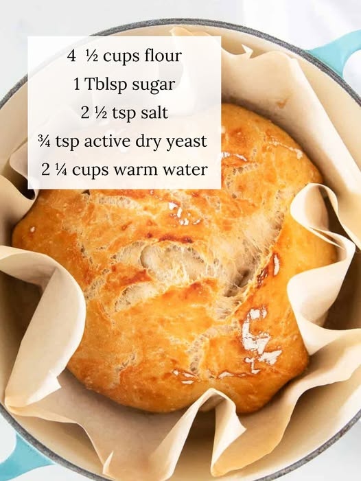 No-Knead Homemade Bread (No Eggs, No Butter, Easy & Soft)