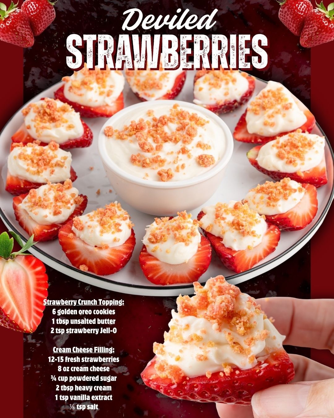 Cheesecake Deviled Strawberries