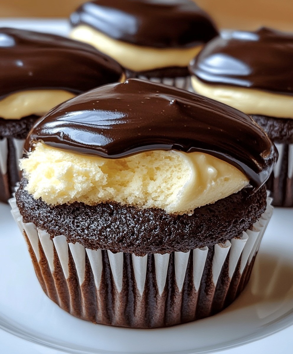Boston Cream Cupcakes