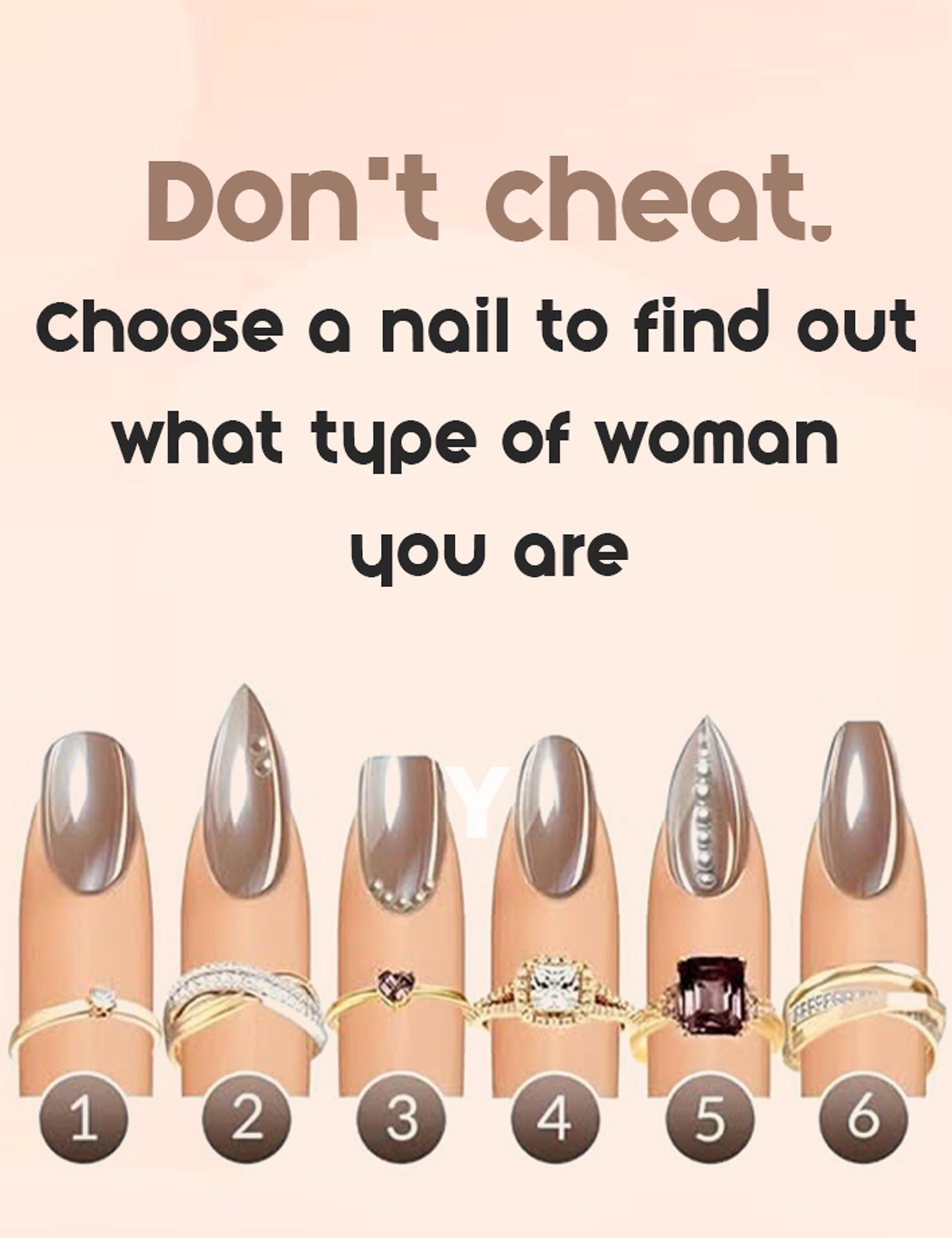 Which nail attracts you most? It reveals what type of woman you are.
