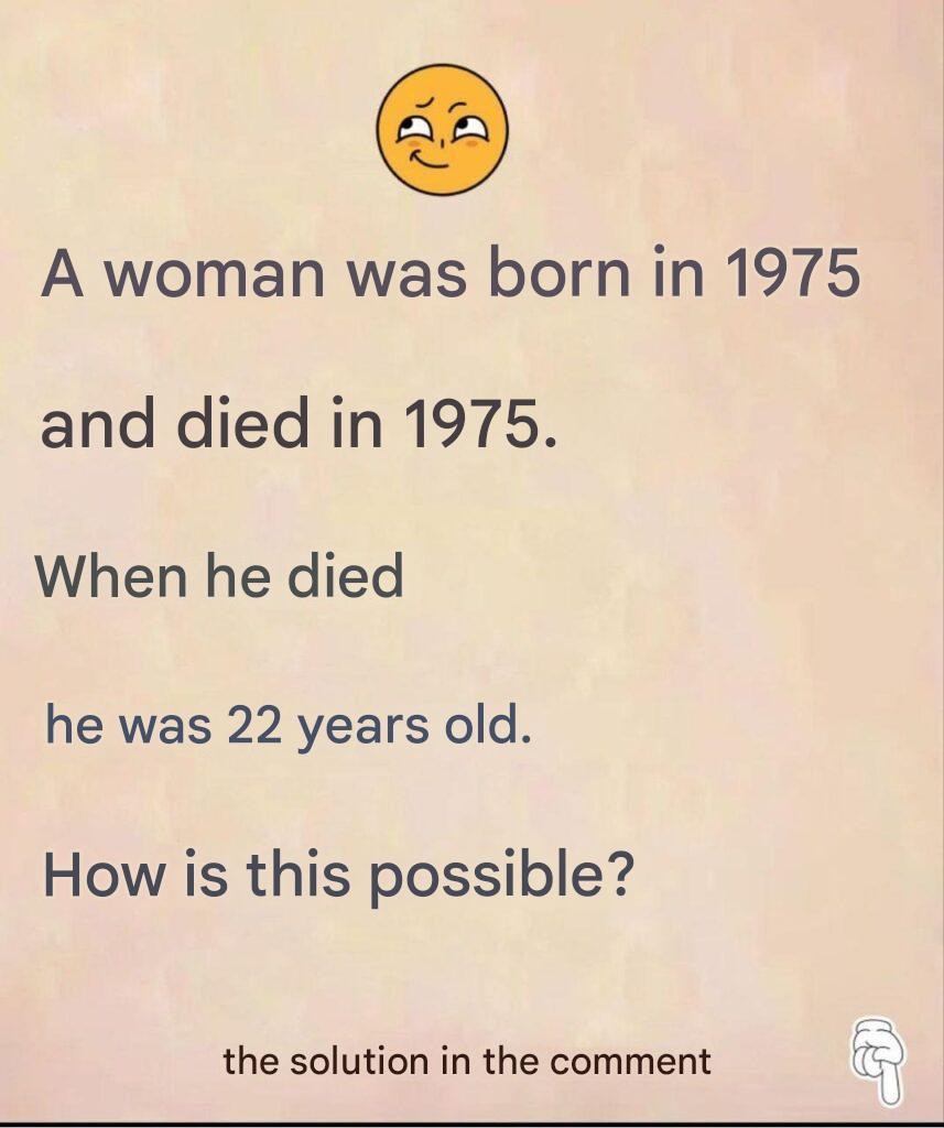 Riddle: This woman was born in 1975