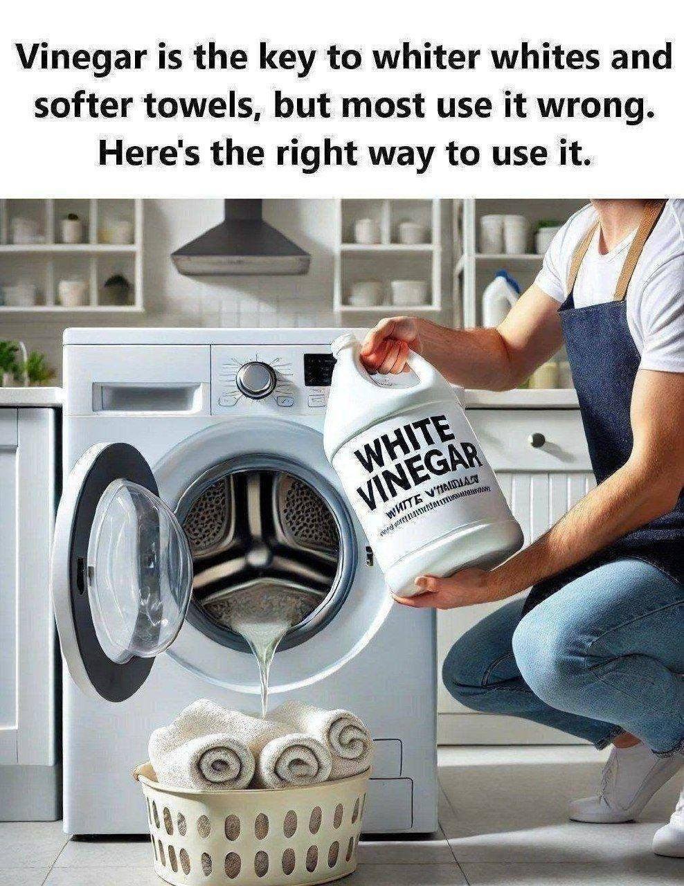 Vinegar is the key to whiter whites and softer towels, but most use it wrong. Here’s the right way to use it. Full article